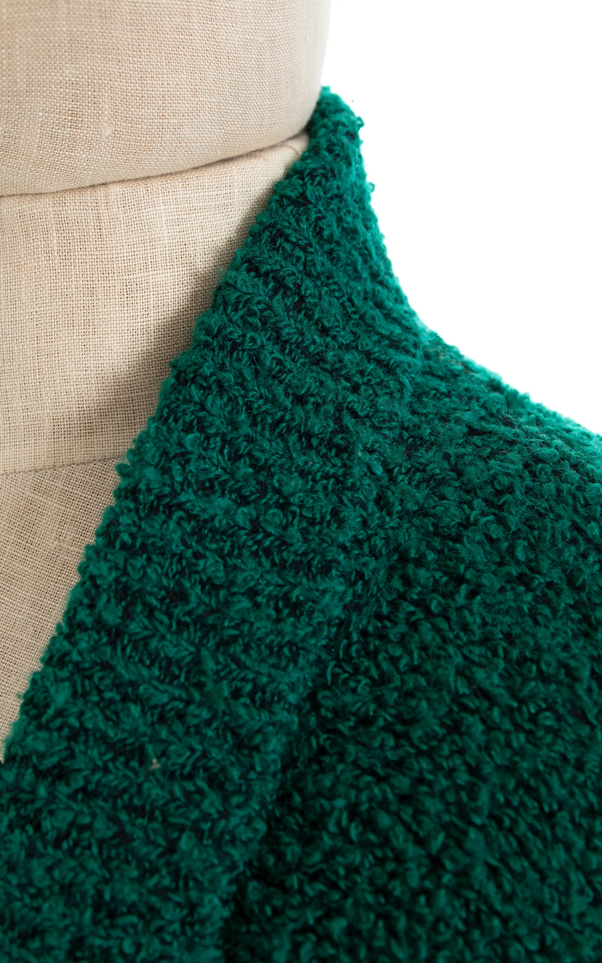 1980s Cozy Green Knit Sweater Coat | medium/large