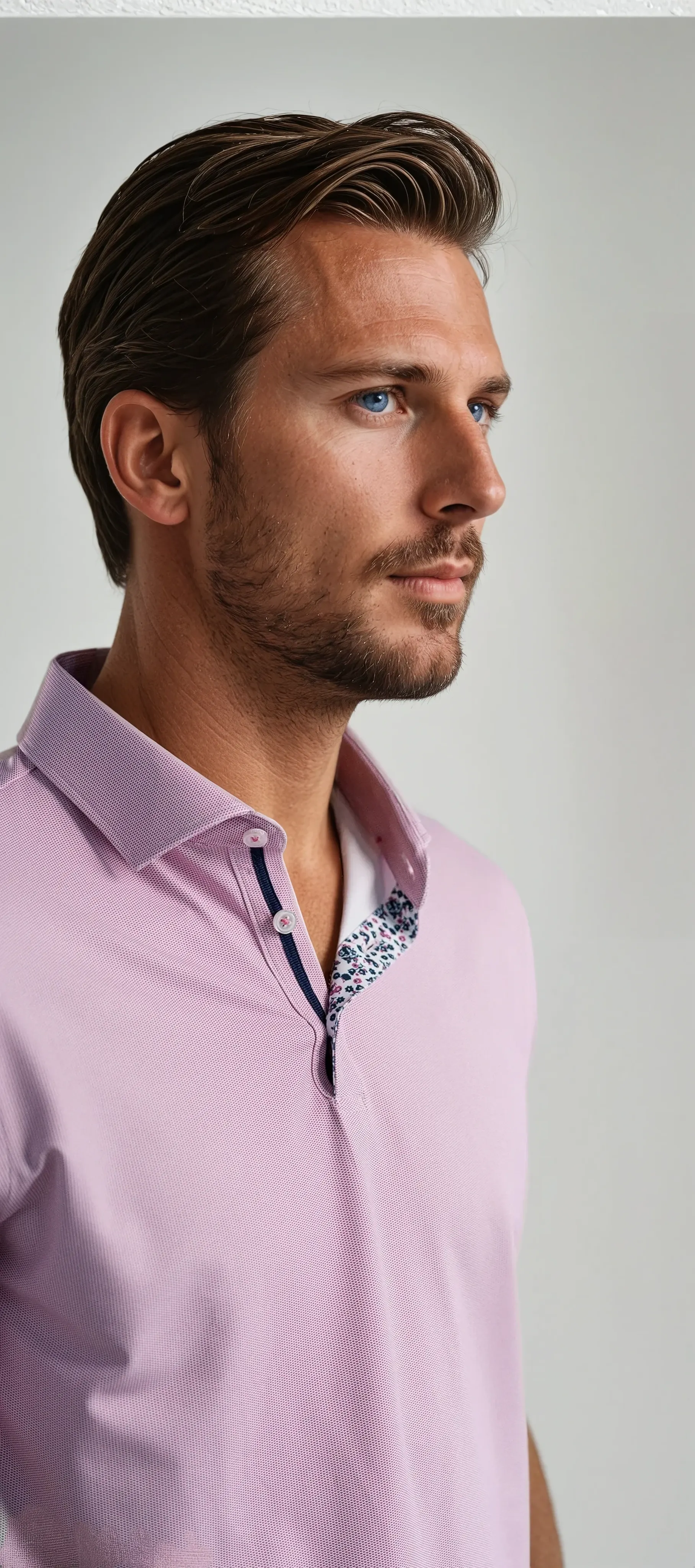 APEX  - Pink Birdseye Polo