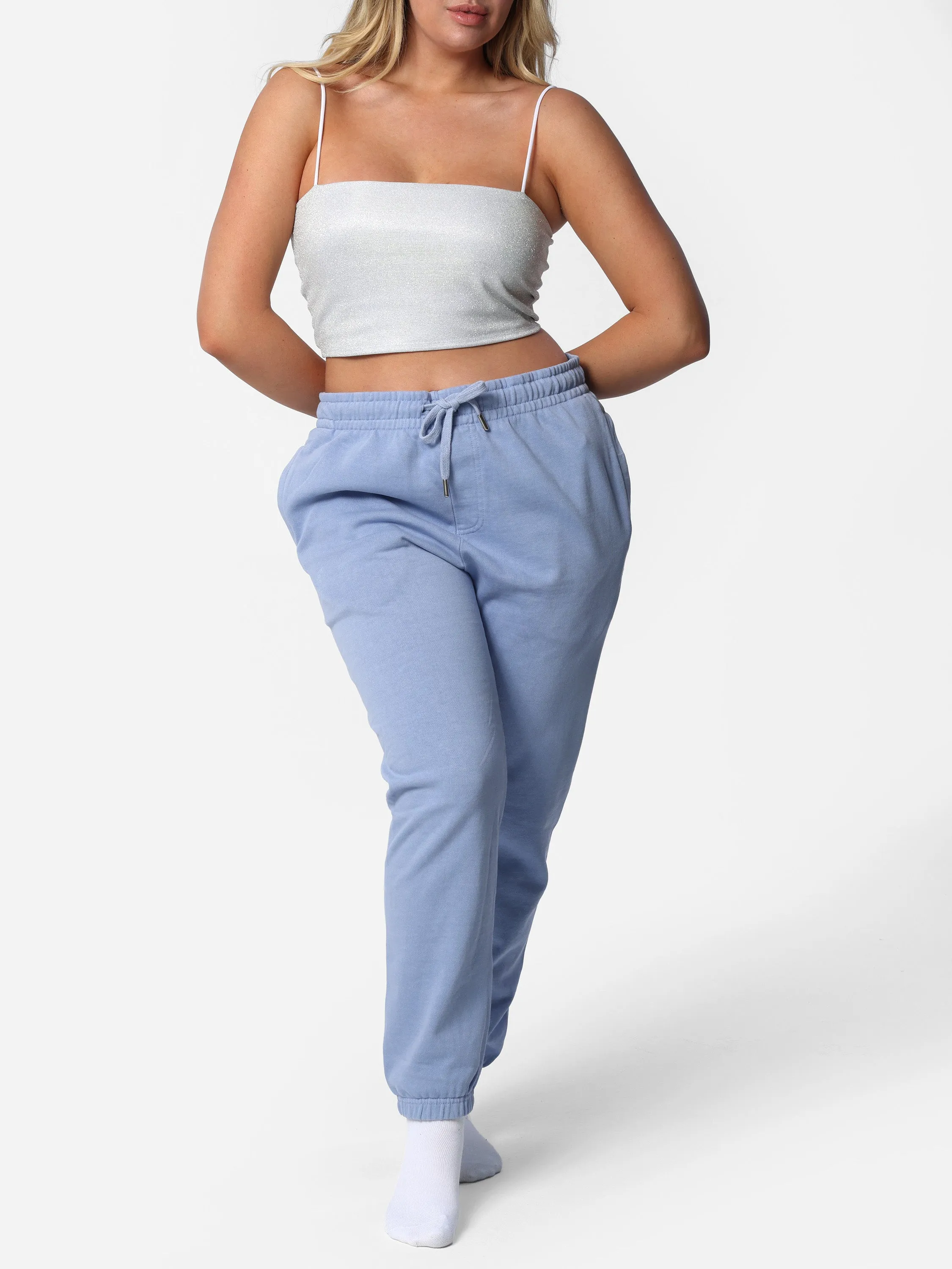 Baby Blue Bedazzled Joggers