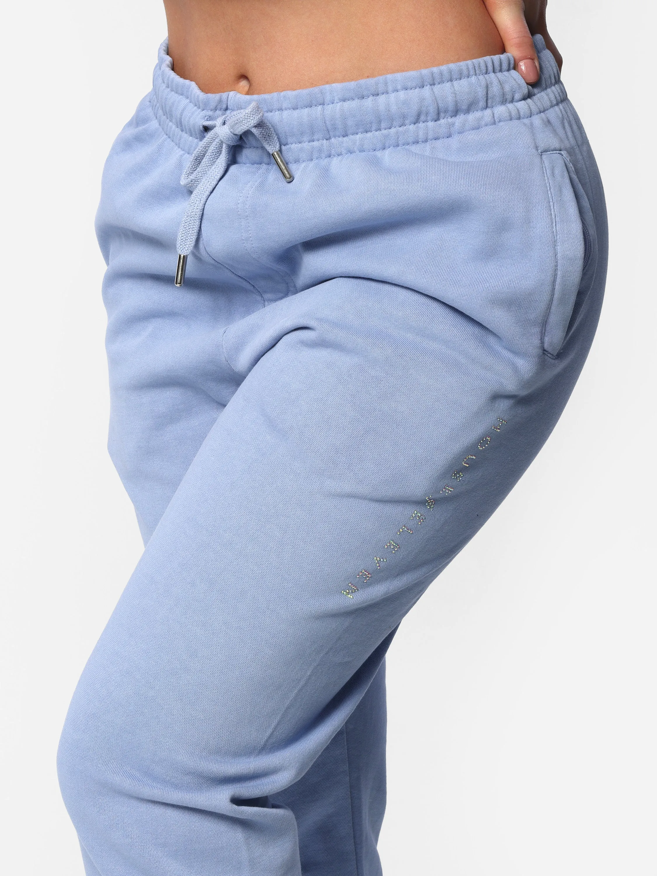 Baby Blue Bedazzled Joggers