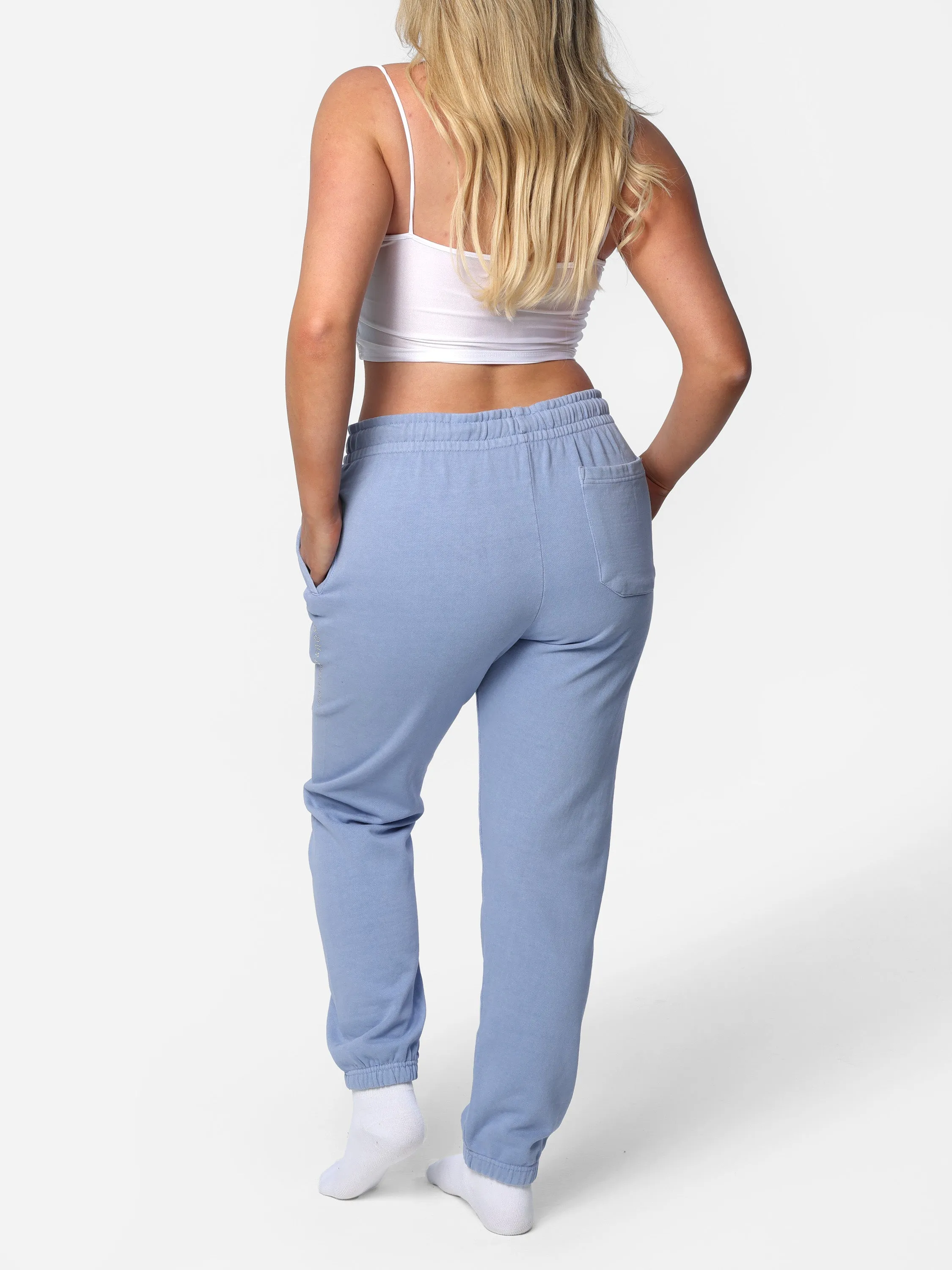 Baby Blue Bedazzled Joggers