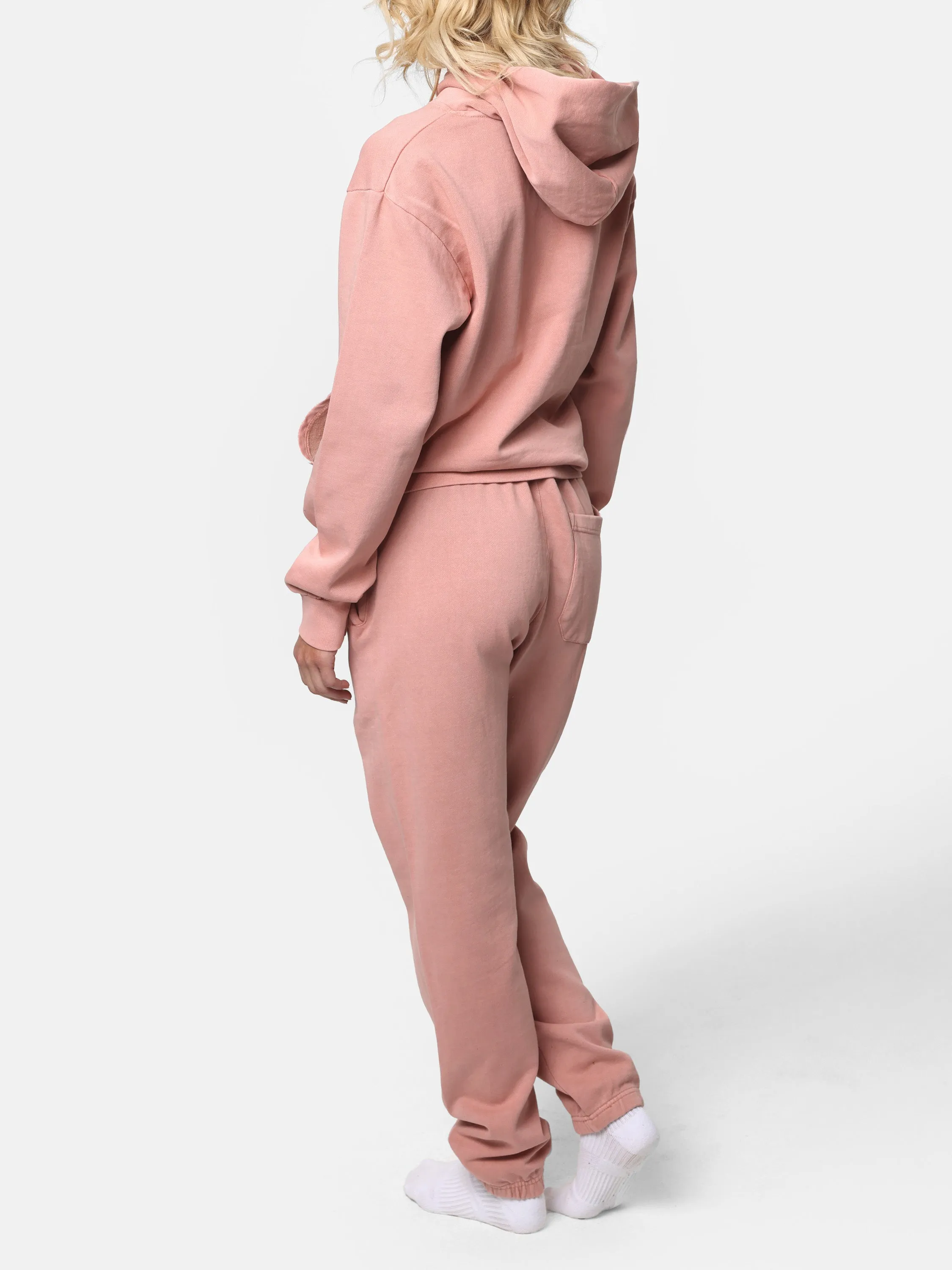 Bedazzled Initial Pink Wash Joggers