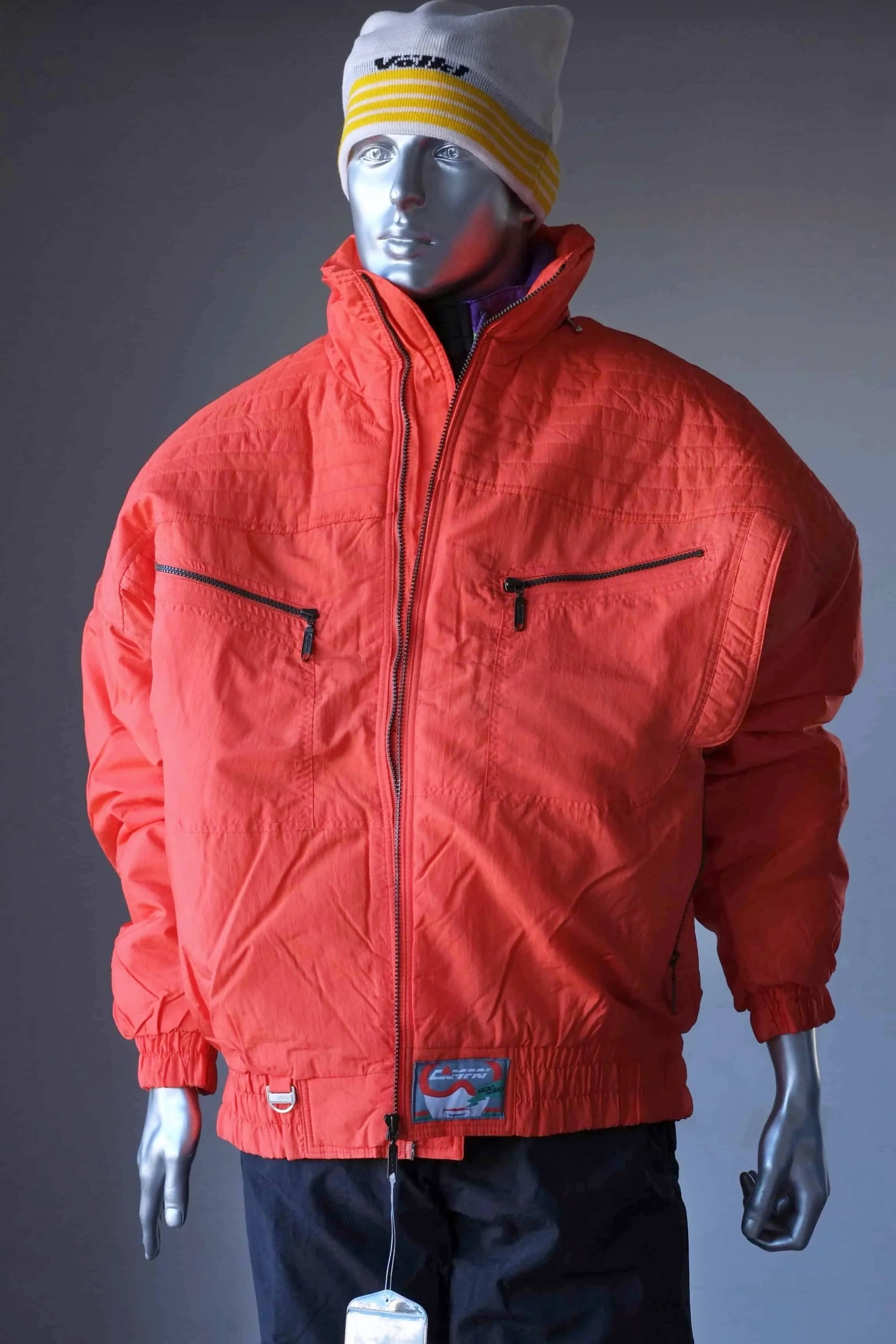 CAMPRI Vintage Ski Jacket - Neon Orange - 90s Retro Style