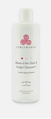 CURLY WORLD SHAM FREE HAIR AND SCALP CLEANSER 12oz