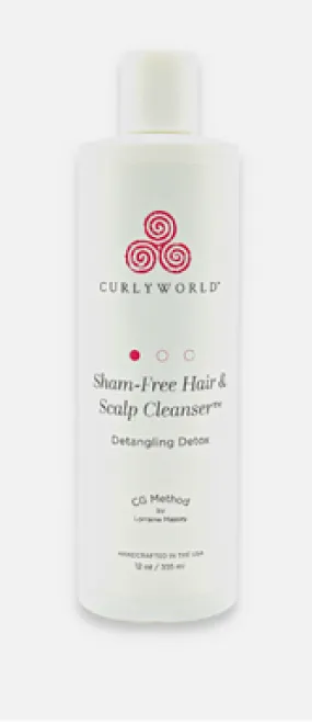 CURLY WORLD SHAM FREE HAIR AND SCALP CLEANSER 12oz