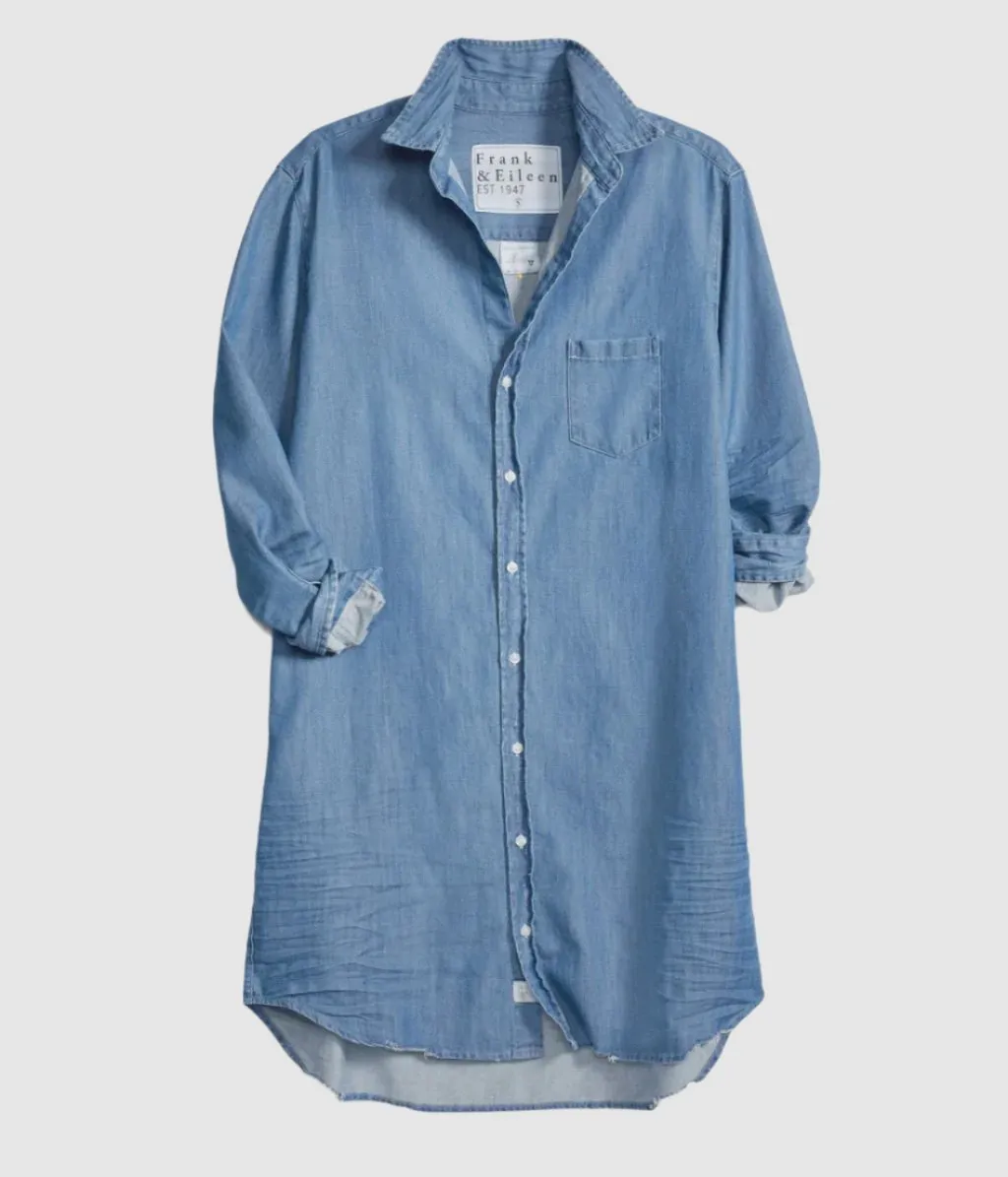 Frank and Eileen Mary Classic Shirtdress in Vintage Stonewashed Indigo