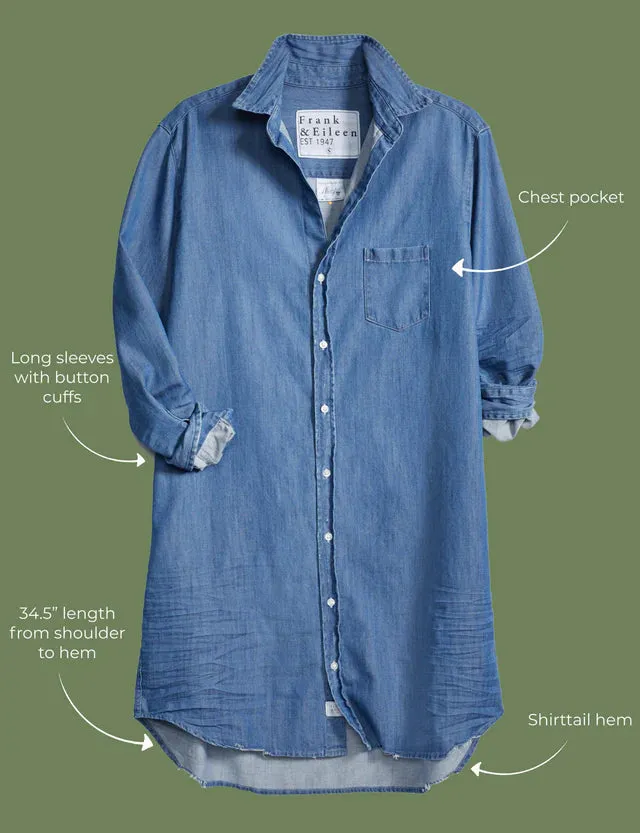 Frank and Eileen Mary Classic Shirtdress in Vintage Stonewashed Indigo