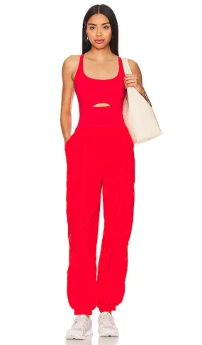 Free People X FP Movement Righteous Onsie in Red