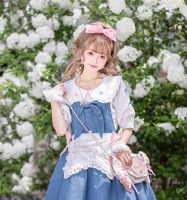 Kawaii Cute Sweet Summer Denim Lolita Dress Set