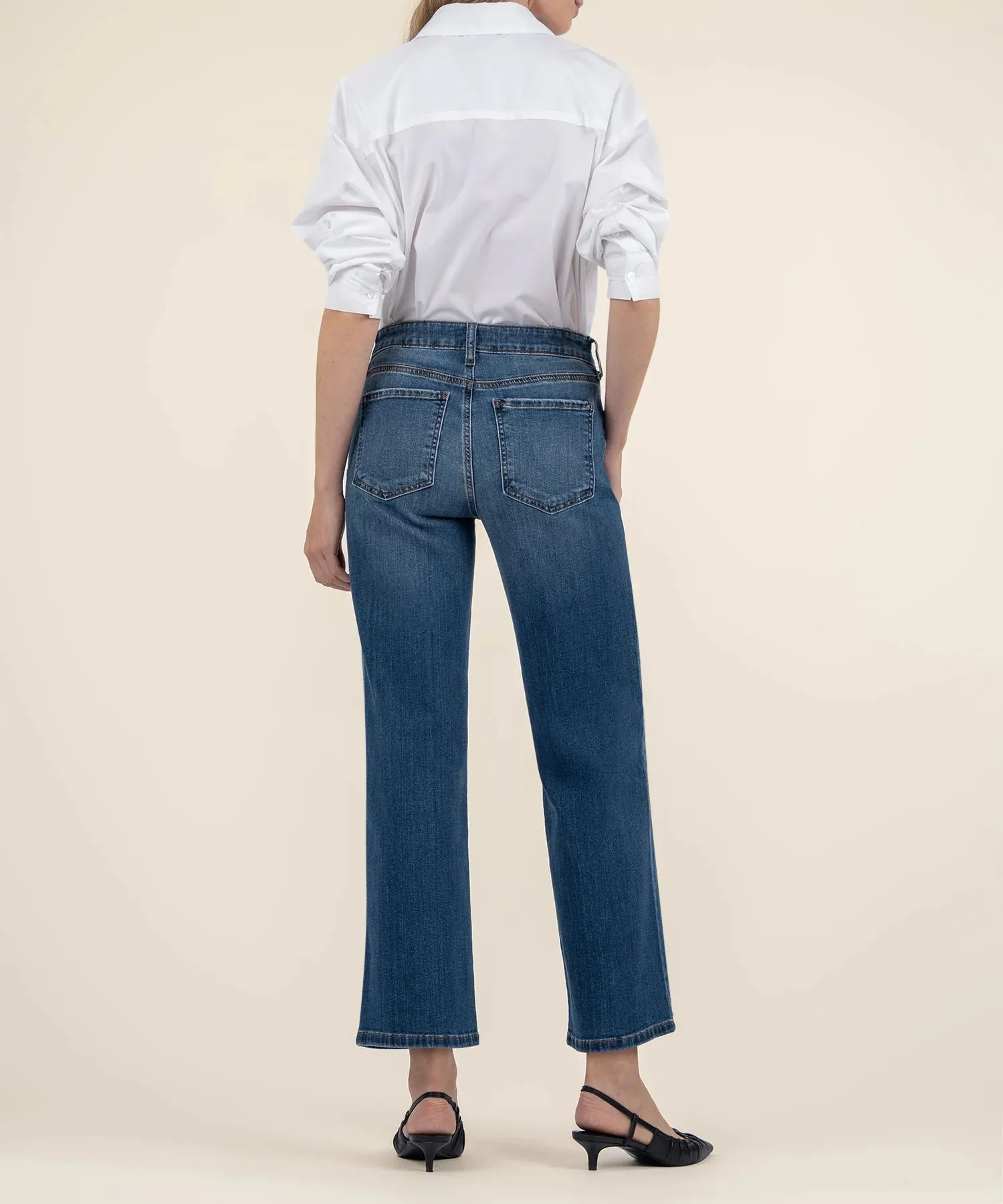 KUT1998MA2 Charlotte High Rise Wide Leg Regular Hem