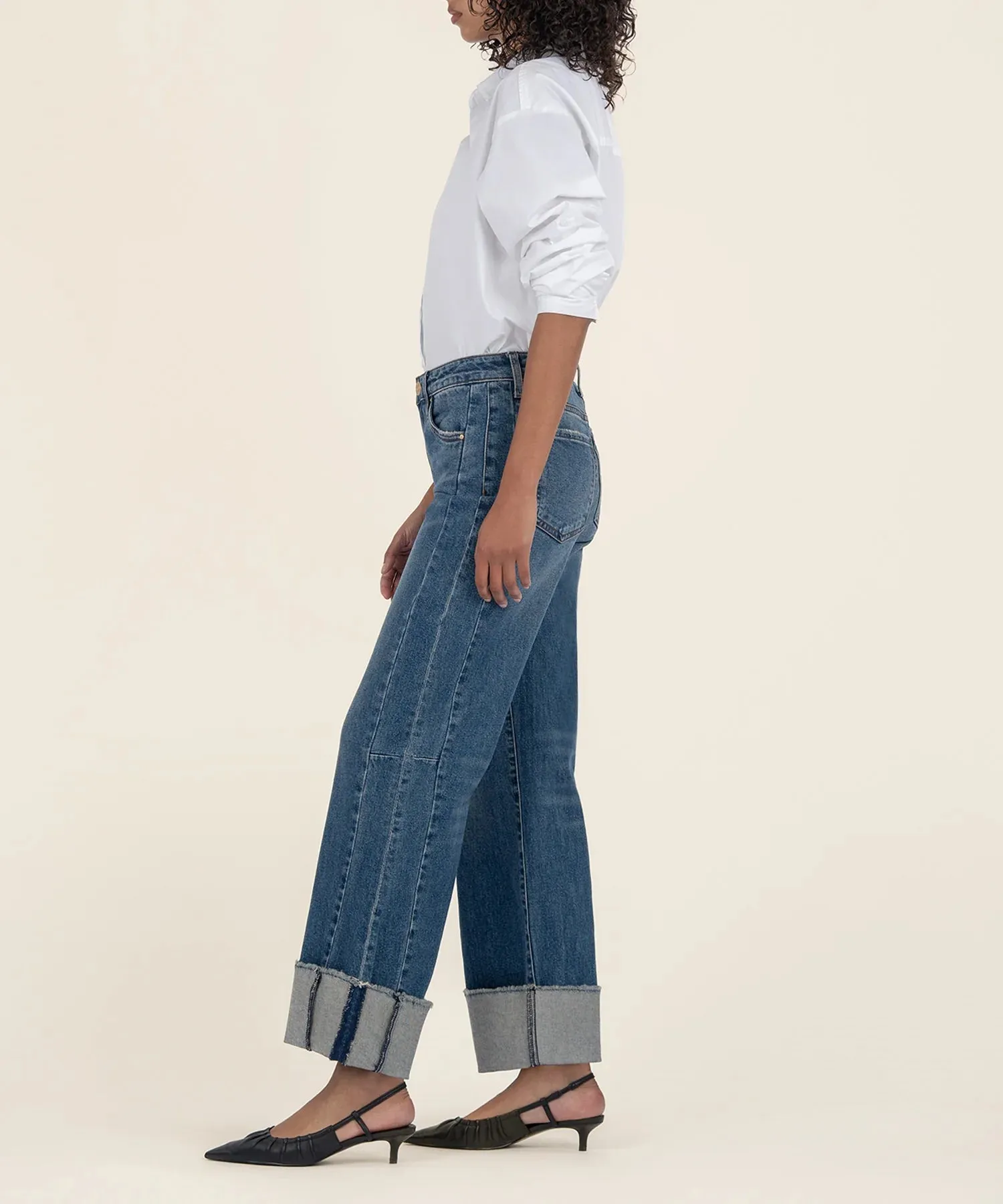 KUT2165MA1 Meg High Rise Wide Leg Roll Up