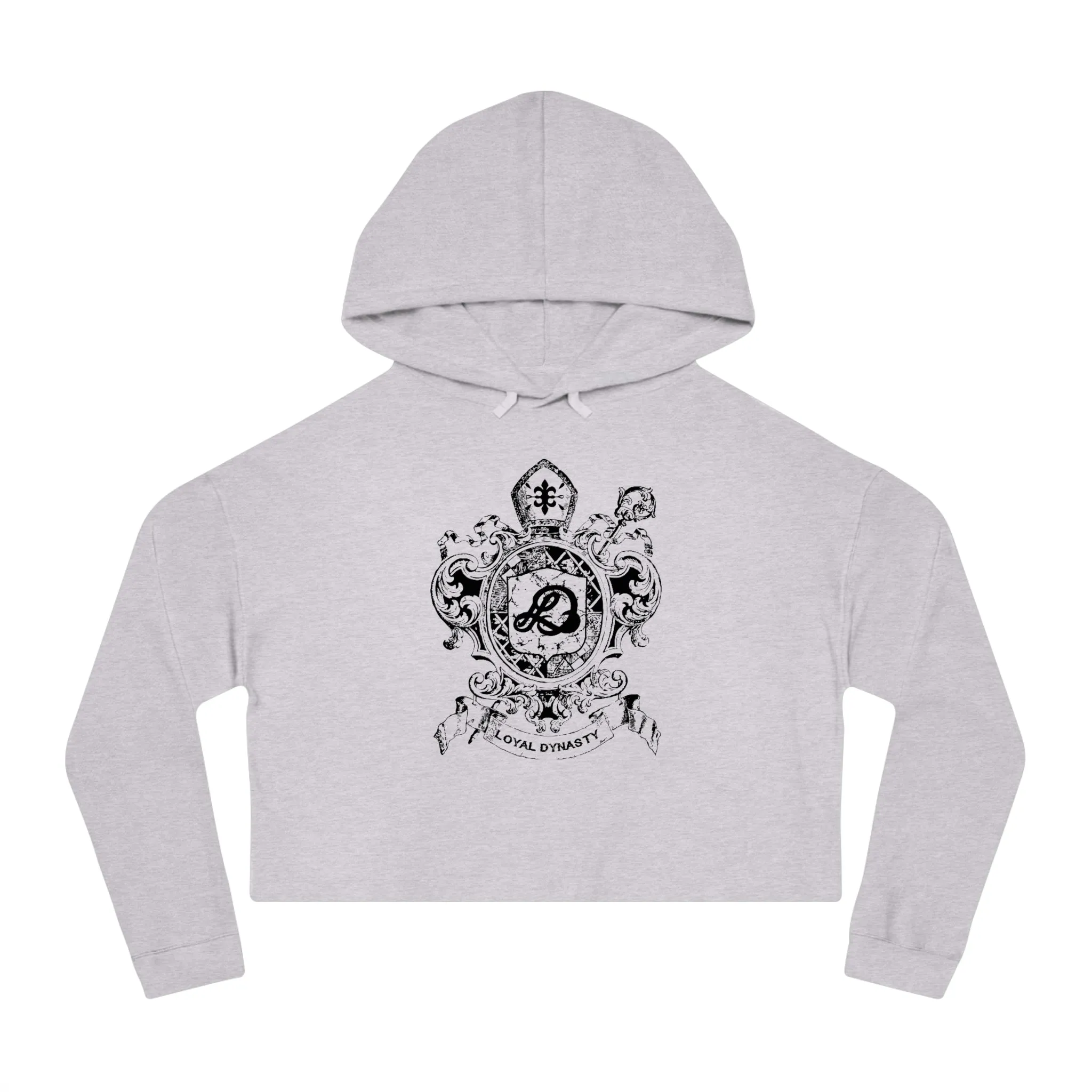 LD Crown Holder Womens Cropped Hooded Sweatshirt
