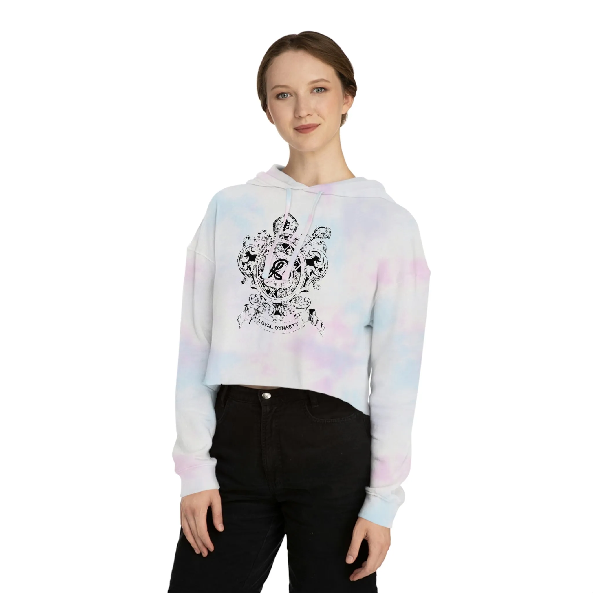 LD Crown Holder Womens Cropped Hooded Sweatshirt