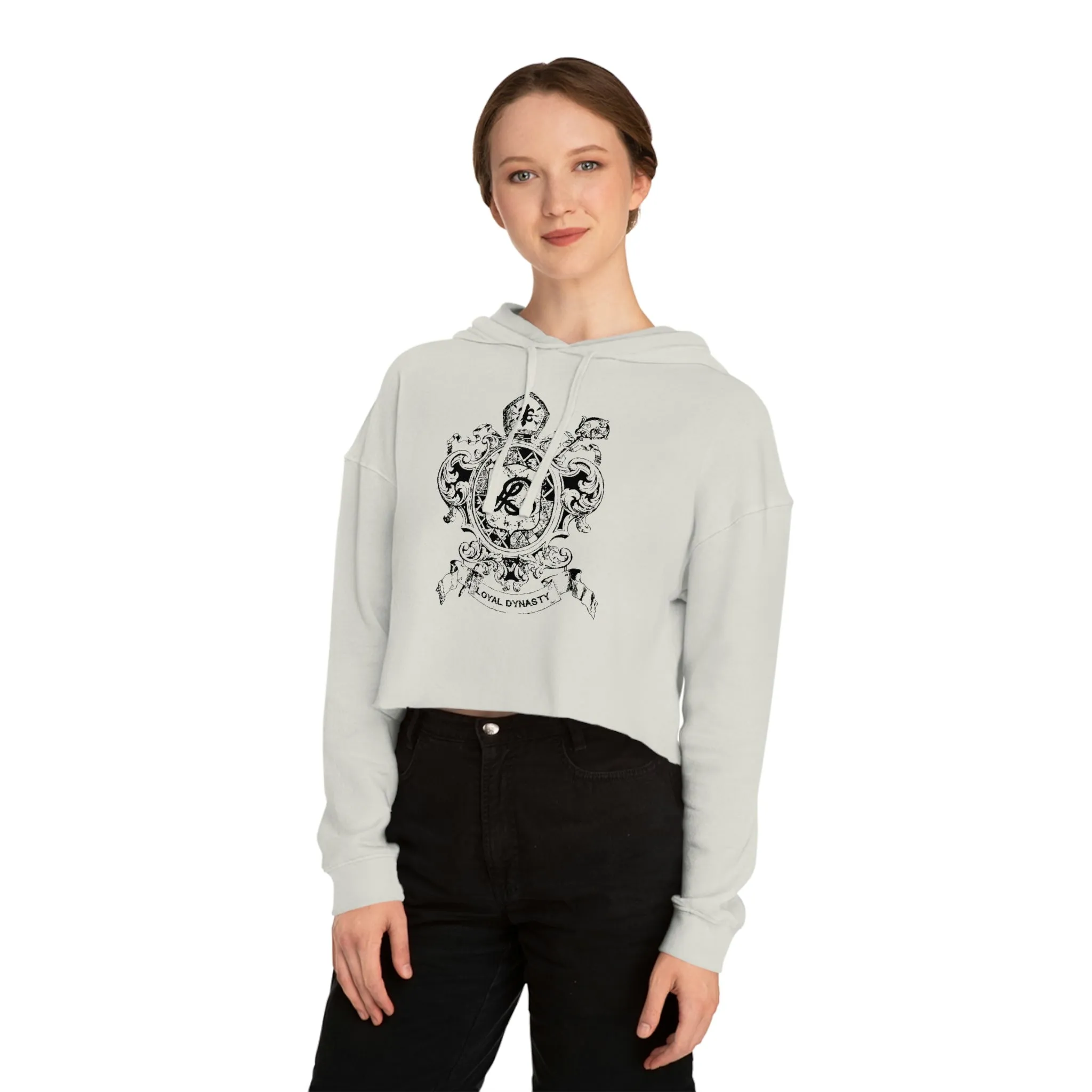 LD Crown Holder Womens Cropped Hooded Sweatshirt