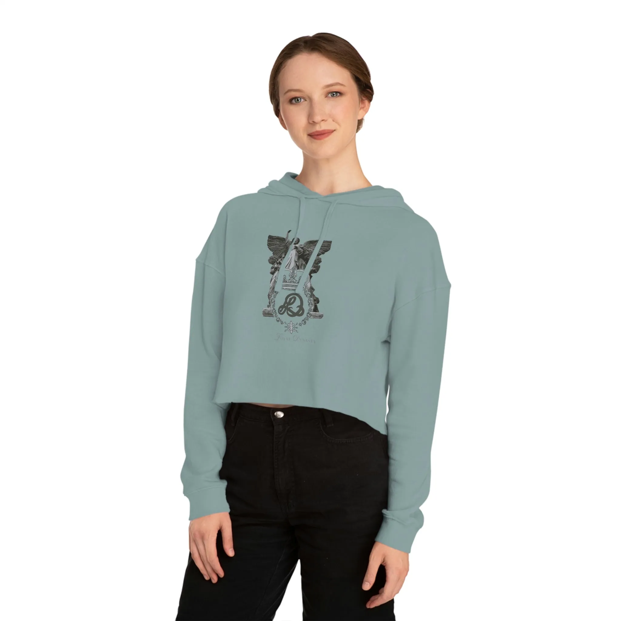 LD Guardian Angel Womens Cropped Hooded Sweatshirt