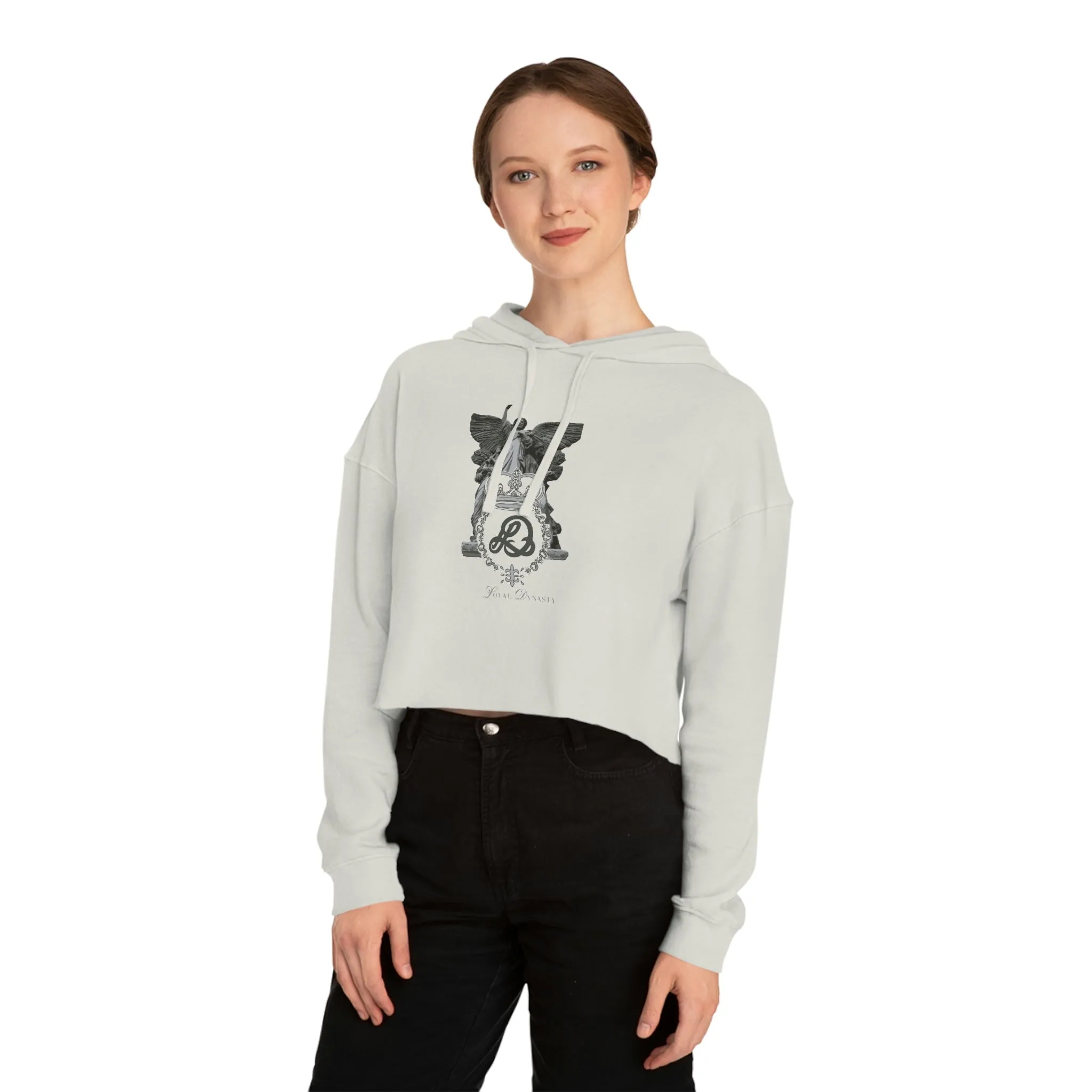 LD Guardian Angel Womens Cropped Hooded Sweatshirt