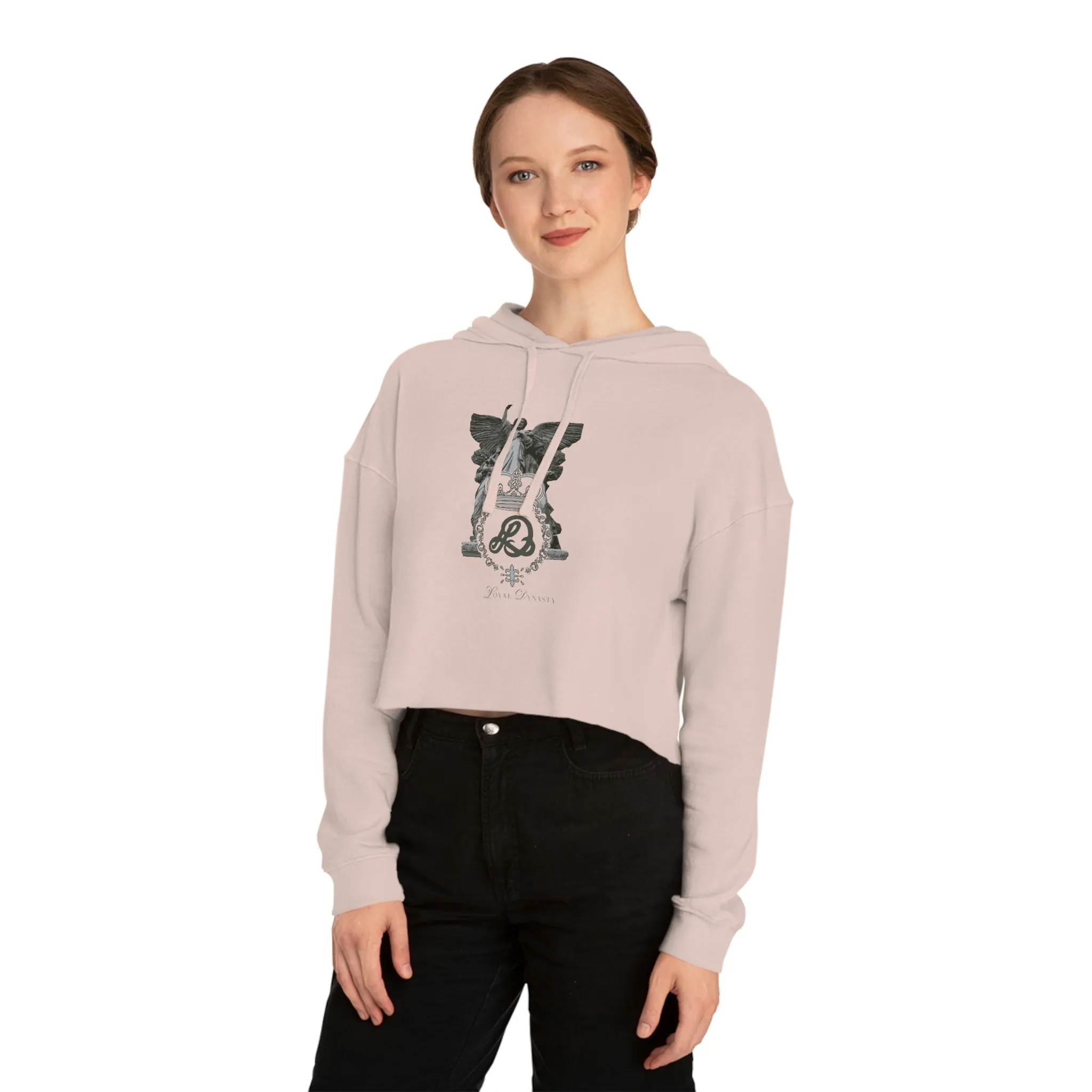 LD Guardian Angel Womens Cropped Hooded Sweatshirt