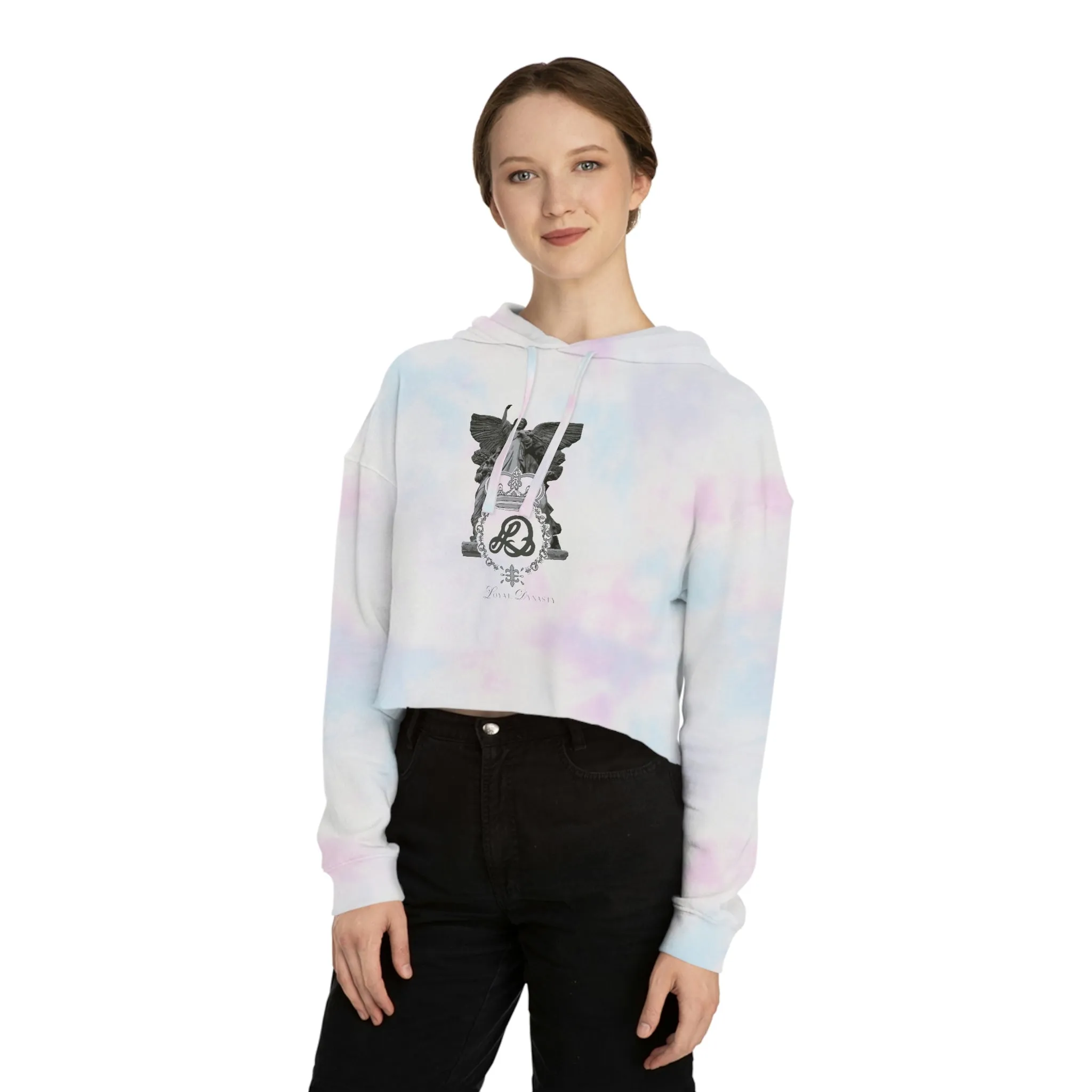 LD Guardian Angel Womens Cropped Hooded Sweatshirt