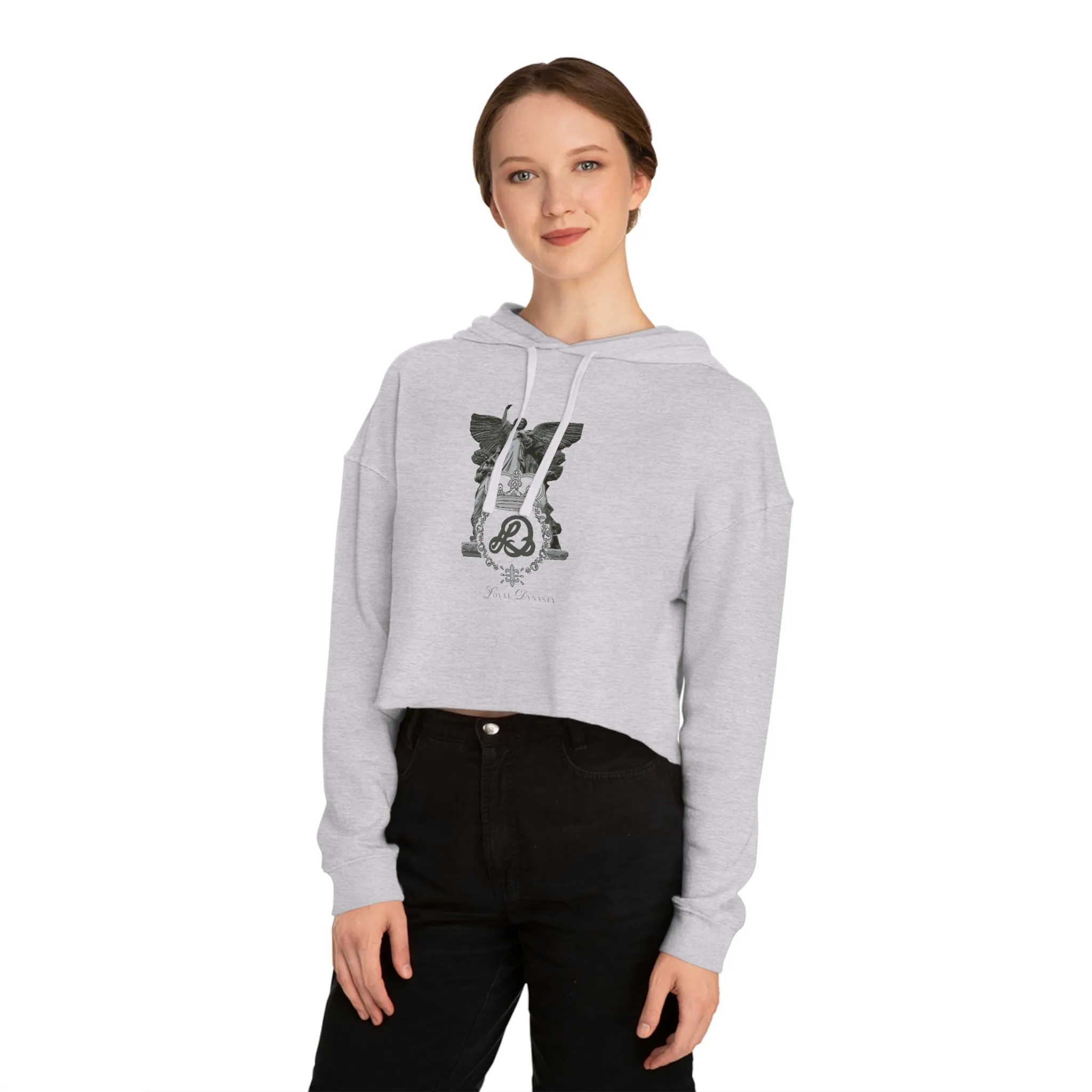 LD Guardian Angel Womens Cropped Hooded Sweatshirt