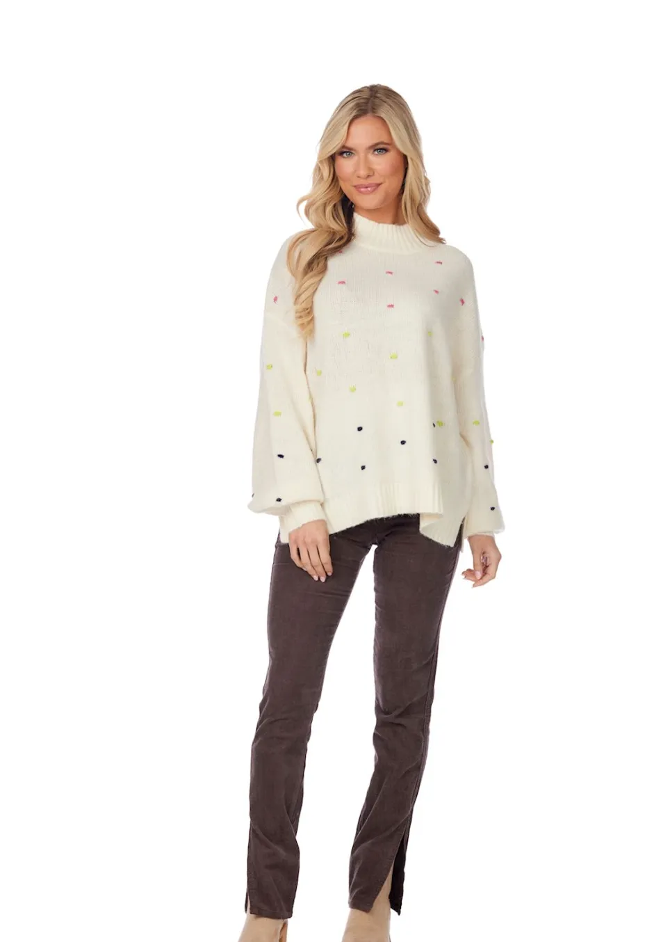 NOVIE POM-POM SWEATER BY MUD PIE