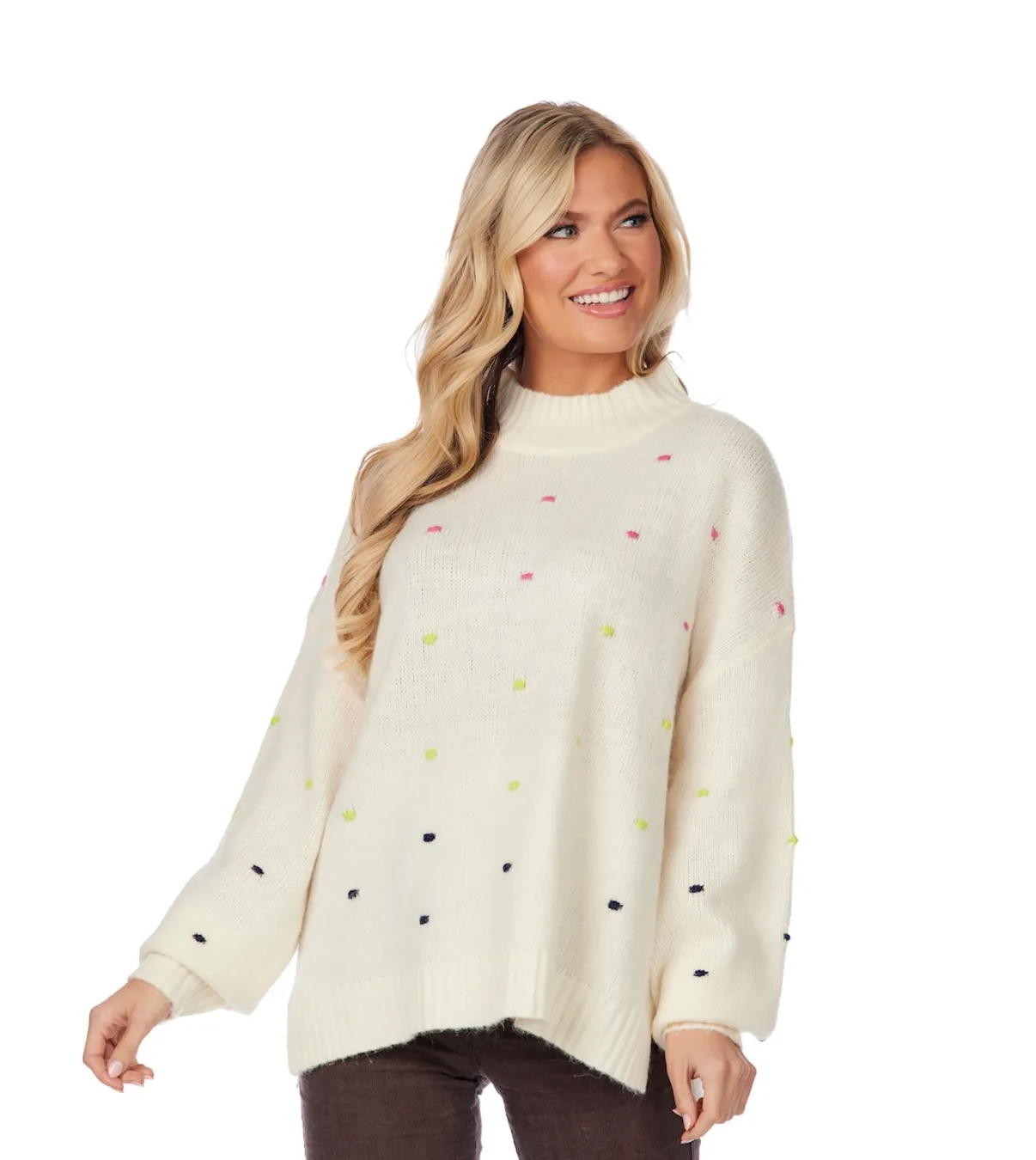 NOVIE POM-POM SWEATER BY MUD PIE
