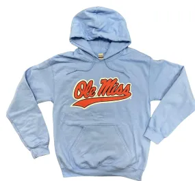 Ole Miss Swoosh Unisex Hoodie - Powder Blue