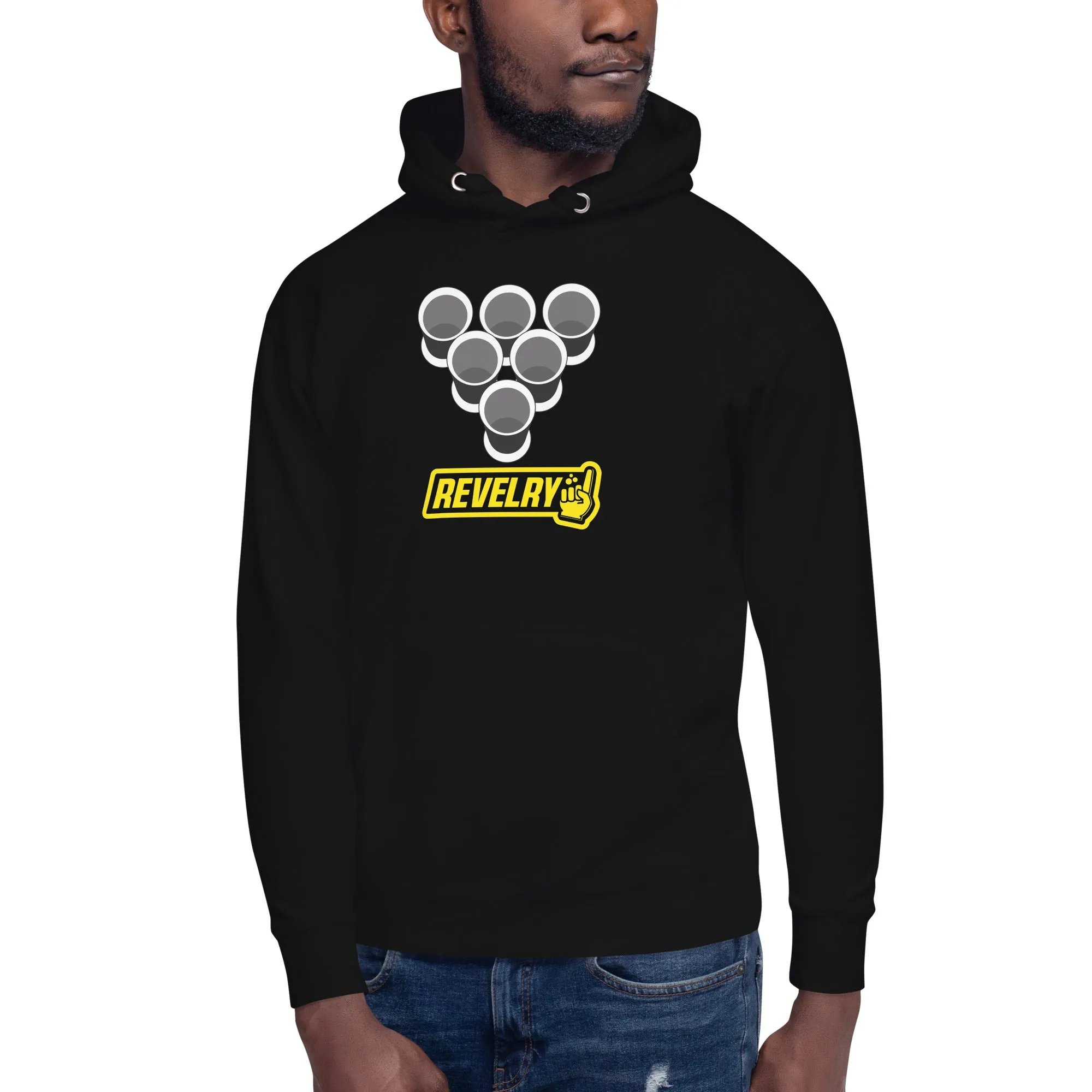 Revelry1 Pong Cup Ring Spun Cotton Hoodie [Unisex]