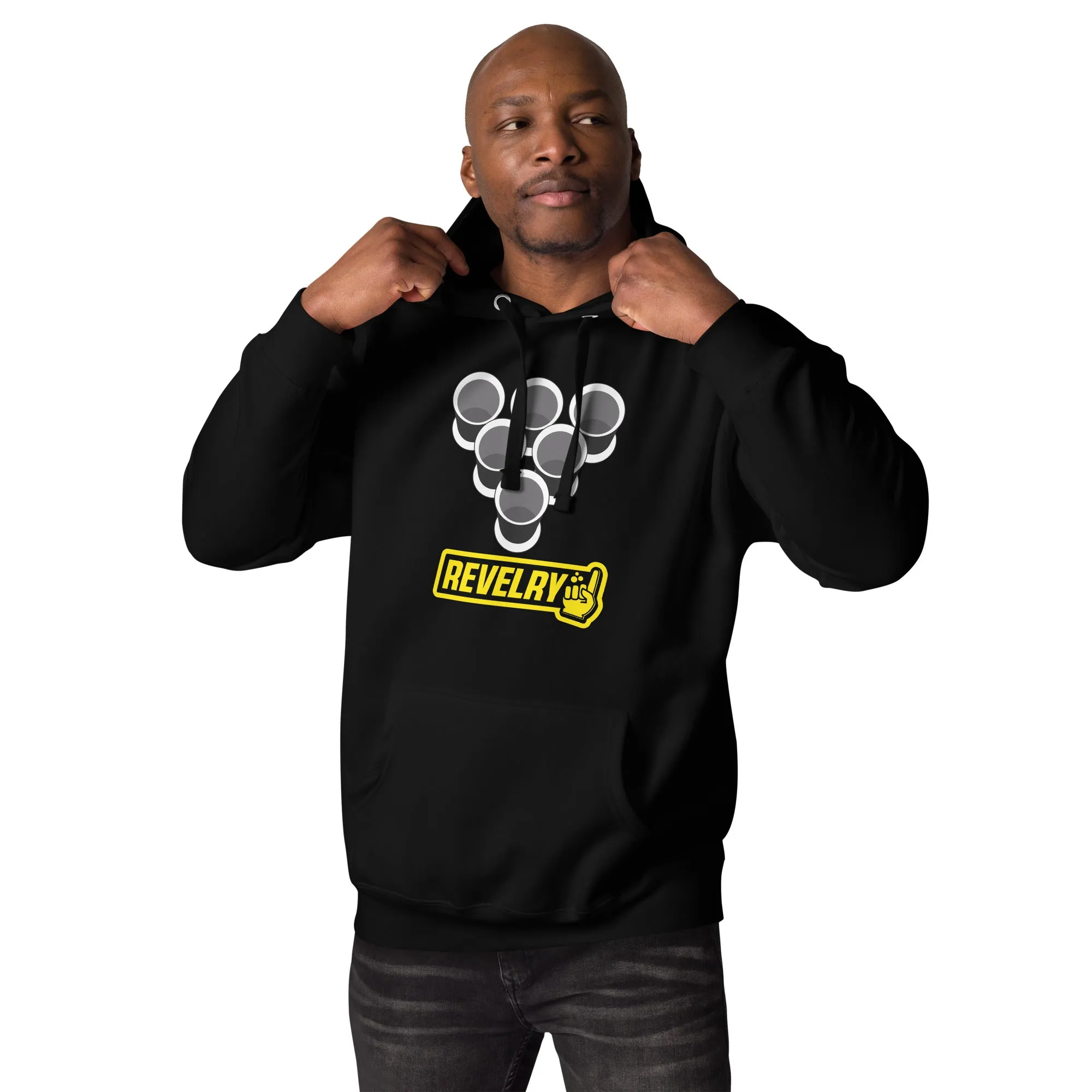 Revelry1 Pong Cup Ring Spun Cotton Hoodie [Unisex]