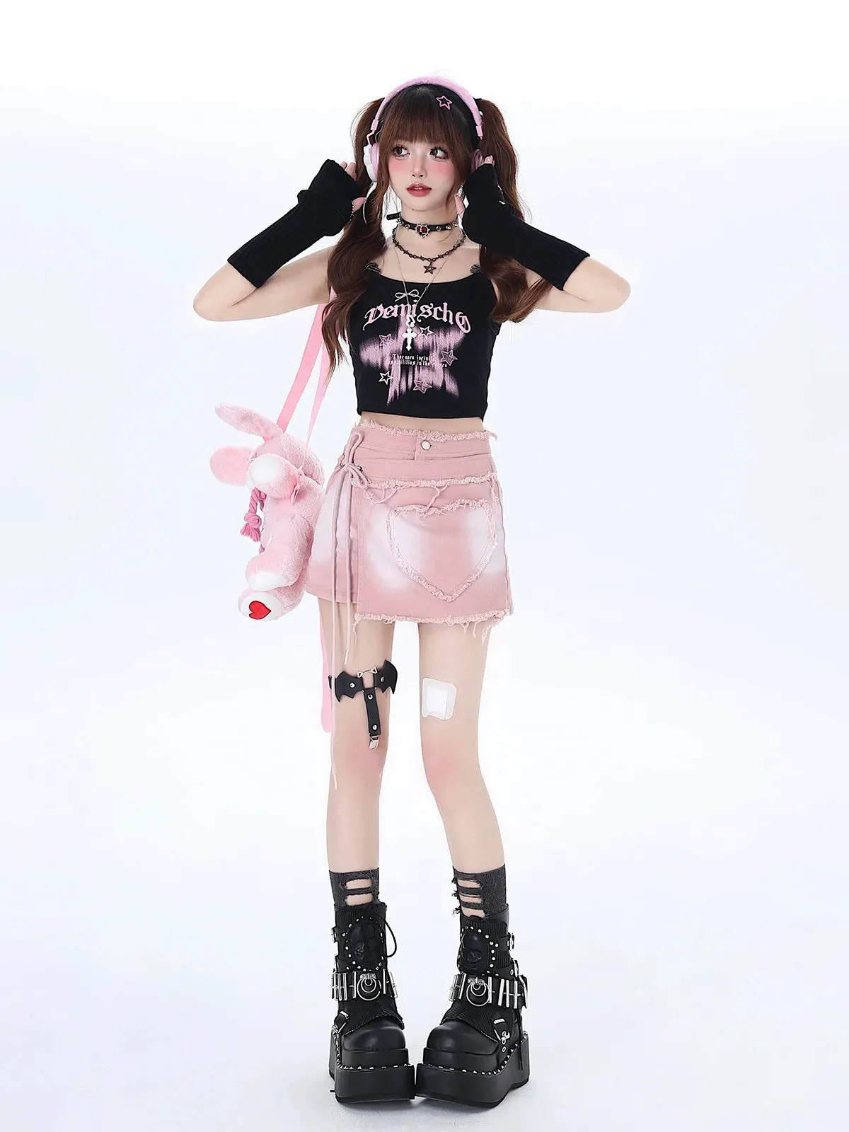 Skirt Och Denim Short