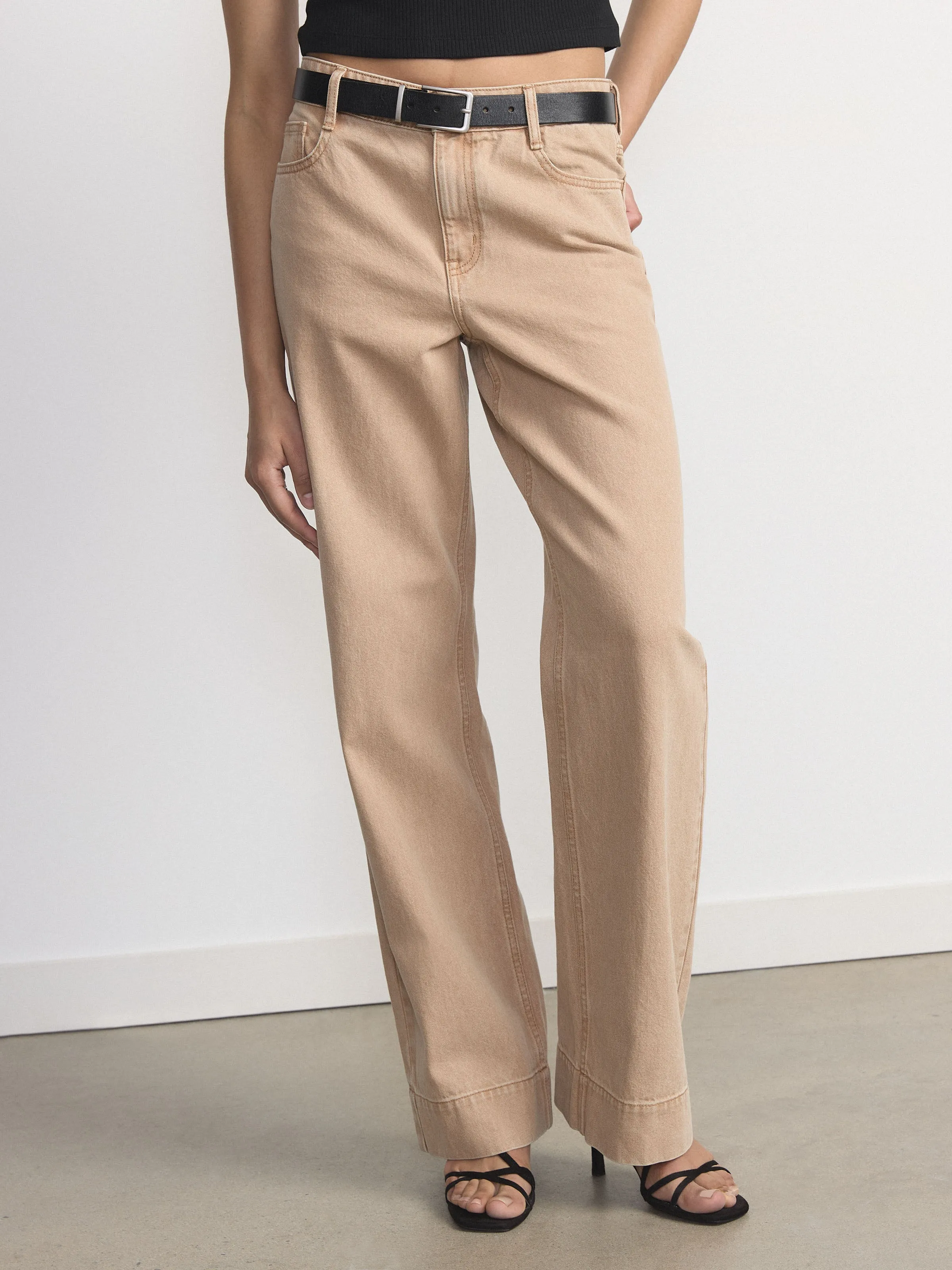 The Courtney Loose Natural Dye Jean in Acacia Tan