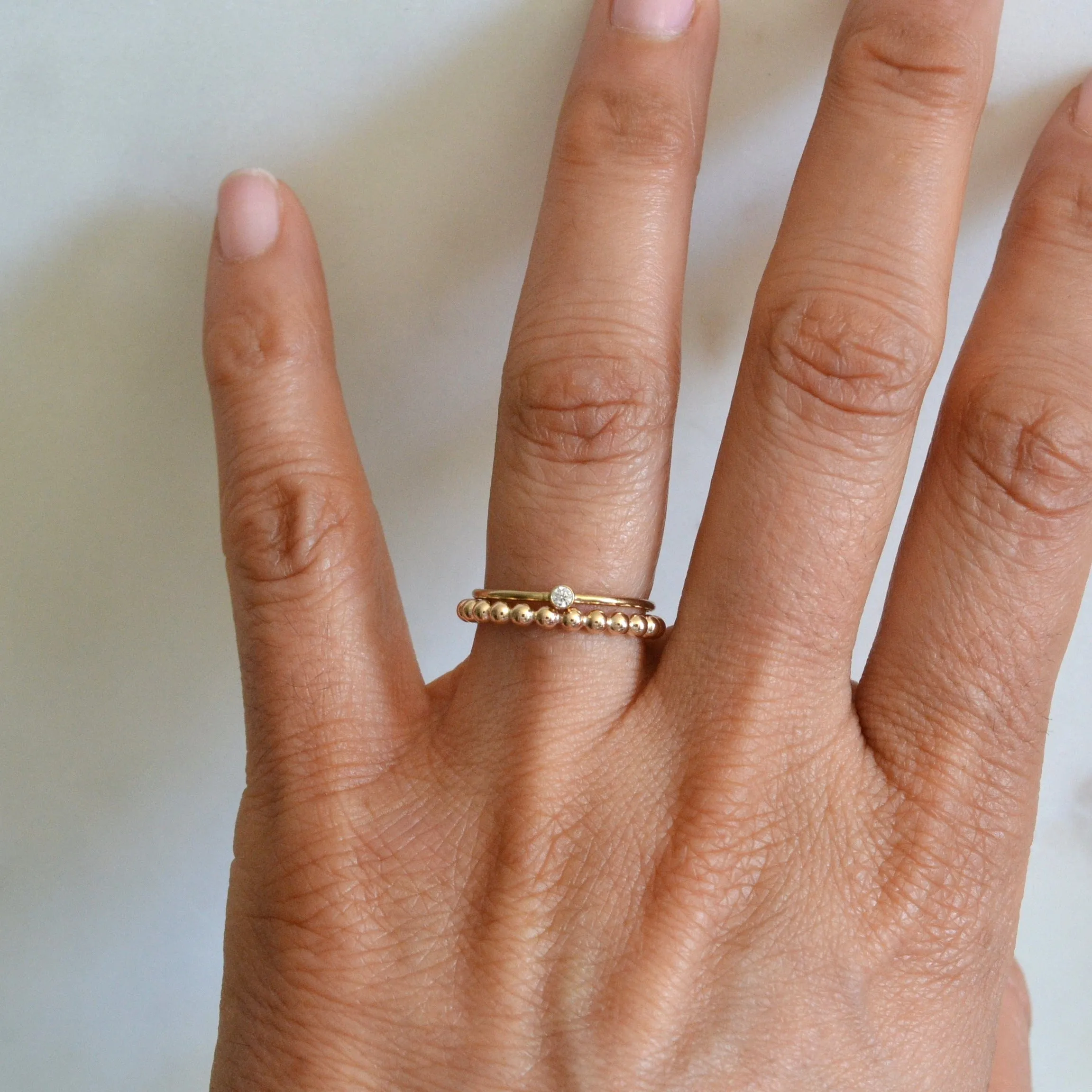 Thick Beaded Ring