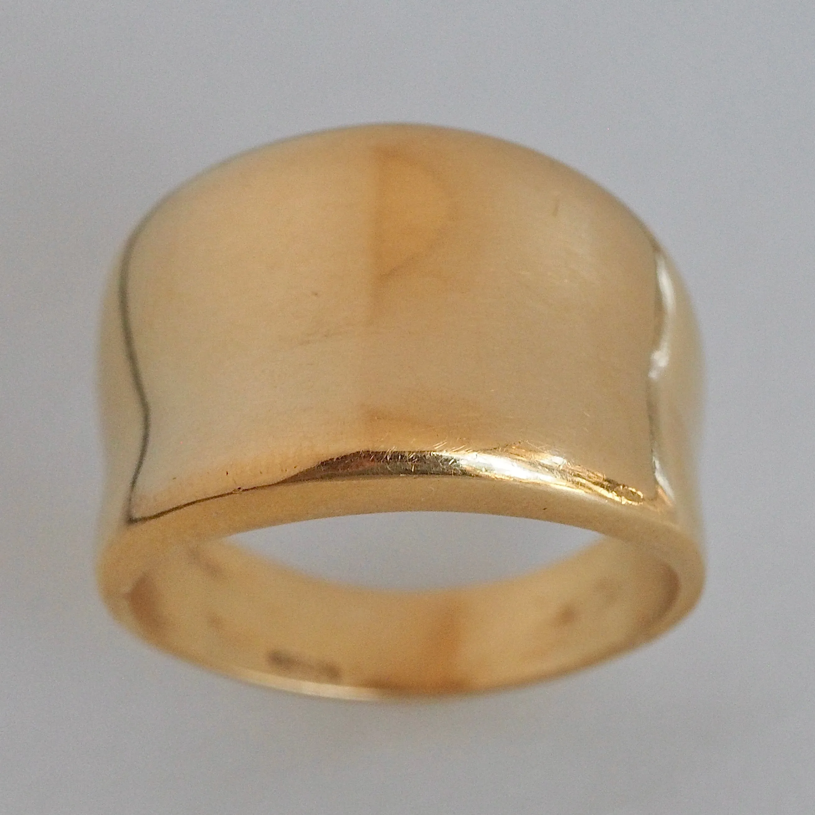 Vintage Portuguese 19k Gold Modernist Melty Band