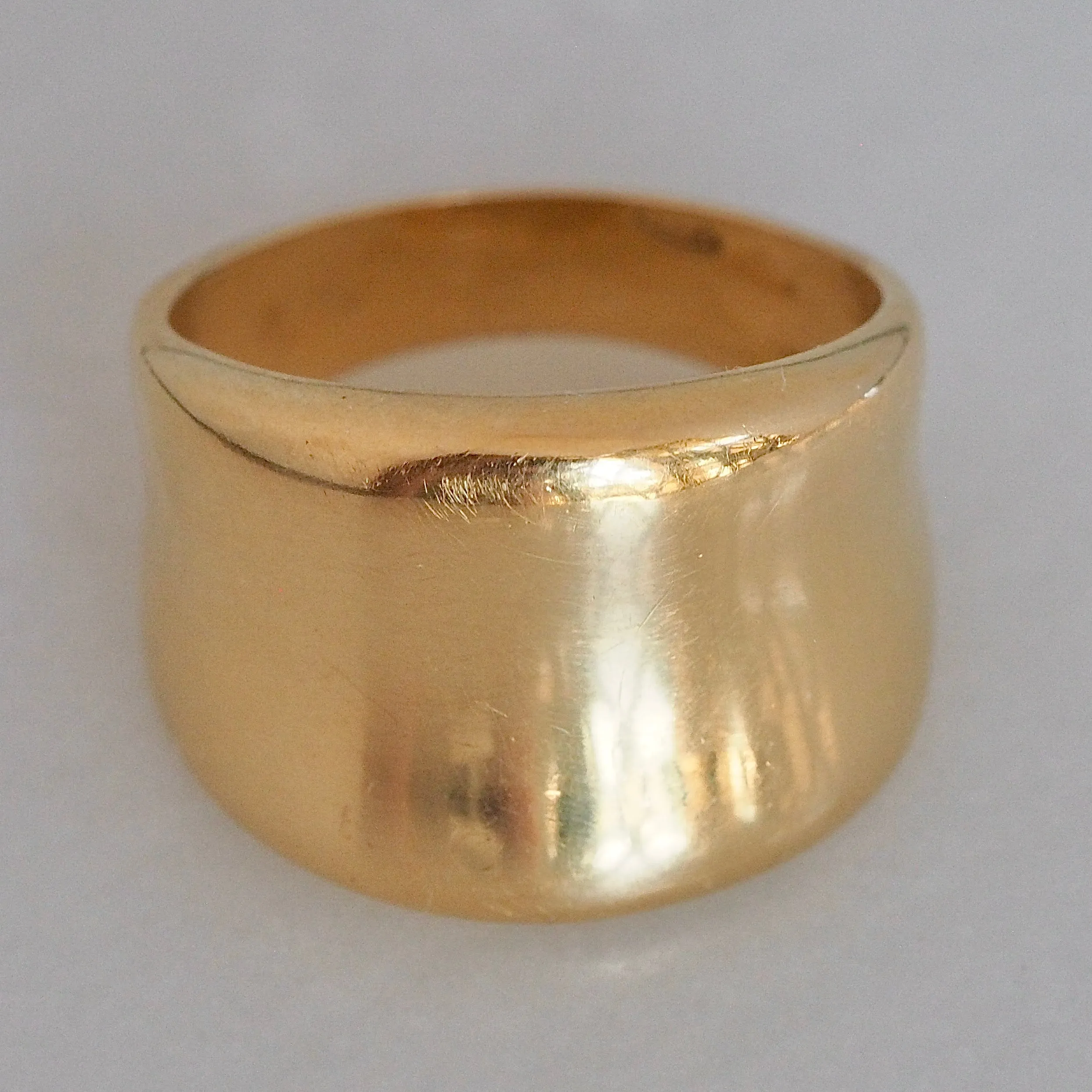 Vintage Portuguese 19k Gold Modernist Melty Band